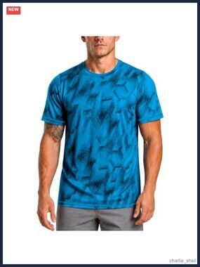 Men's Quick Dry Moisture Wicking Athletic Workout T-Shirt Crew Neck